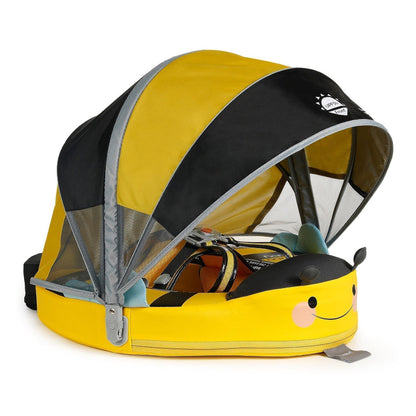 Babyfloat zonder lucht Mambobaby™ Bij – Babyfloat zonder lucht in bijenvorm, geel zitje met zwarte kap