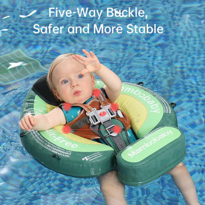 Mambobaby™ Avocado babyfloat zonder lucht – Groene opblaasbare zwemhulp met verstelbare 5-punts gesp en harnas