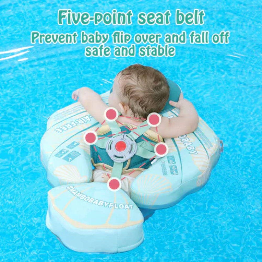 Luchtvrij babyfloat Mambobaby™ Vliegtuig Ontdekker – Babydrijfstoeltje met 5-punts gordel en verstelbaar harnas