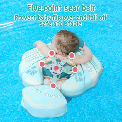 Luchtvrij babyfloat Mambobaby™ Vliegtuig Ontdekker – Babydrijfstoeltje met 5-punts gordel en verstelbaar harnas