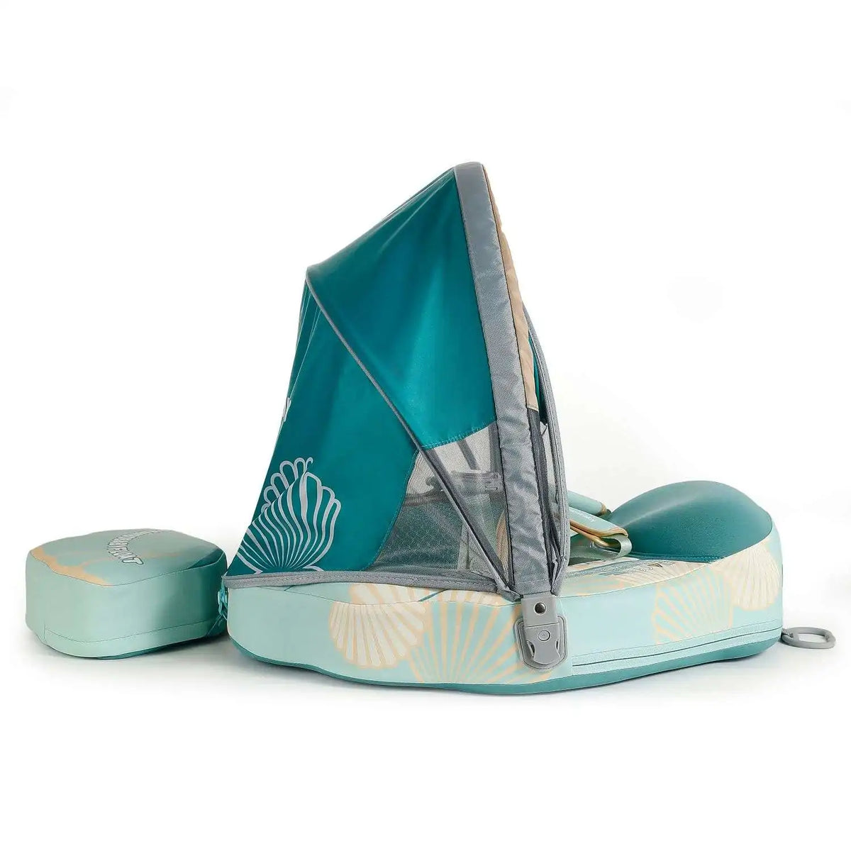 Mambobaby™ reisfloat met groene structuur en lichte gevoerde basis