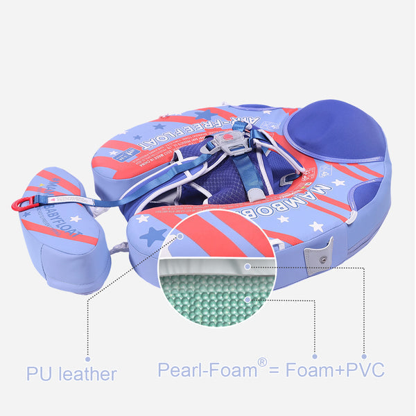 Mambobaby™ Amerikaanse Donut babyfloat – Niet-opblaasbaar donut-zwemhulpje met PU-materiaal en parelschuim, ring...