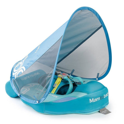 Mambobaby™ turquoise zwemhulp zonder lucht met doorzichtig gaas en harnas
