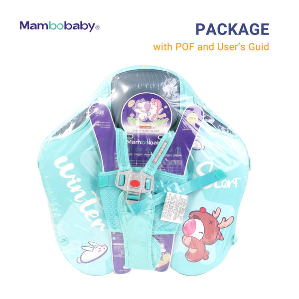 Mambobaby™ KuKuKiKi babyfloat zonder lucht – Drijfhulp voor baby in doorzichtige verpakking, met koepel en harnas