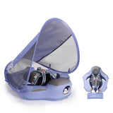Babyfloat zonder lucht Mambobaby™ Pinguïn – Babyfloat zonder lucht met pinguïn-ontwerp, harnas en blauw gestoffeerd zitje