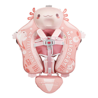 Babyfloat zonder lucht Mambobaby™ Salamander – Babyfloat zonder lucht met harnas en drijfhulp, roze en...