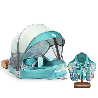 Mambobaby™ zwemhulpje met UV-dak en voetsteun, turquoise