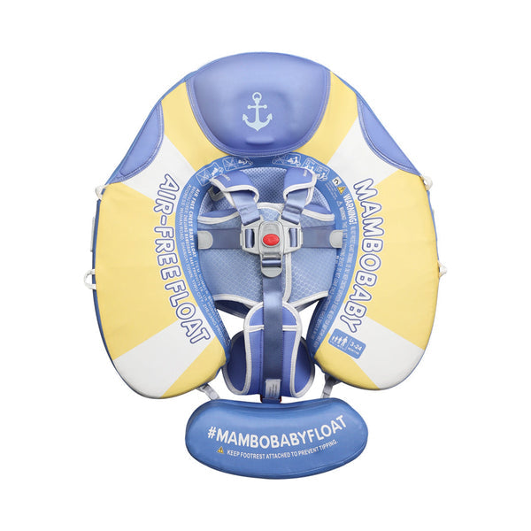 Mambobaby™ babyzwemhulpje met harnas en zonnekap, blauw en geel