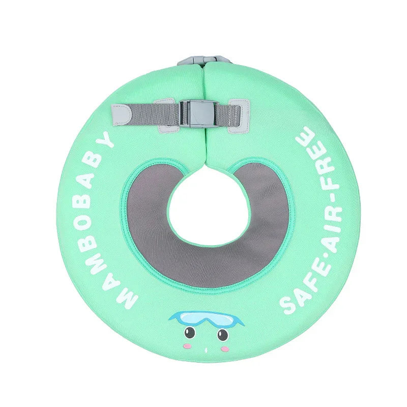 Nekring baby zonder lucht Mambobaby™ Bootjes – Groene nekring zonder lucht met riem en steun...