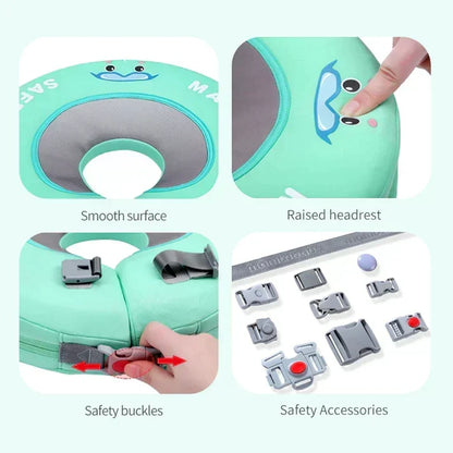 Nekring baby zonder lucht Mambobaby™ Bootjes – Groene nekring zonder lucht voor de nek: glad oppervlak en...