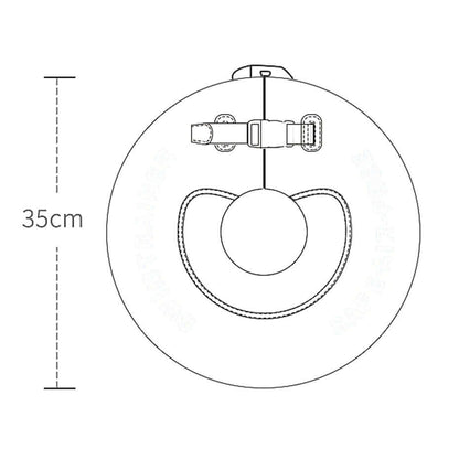Nekring baby zonder lucht Mambobaby™ Bootjes – Schema van de nekring zonder lucht met riem en...