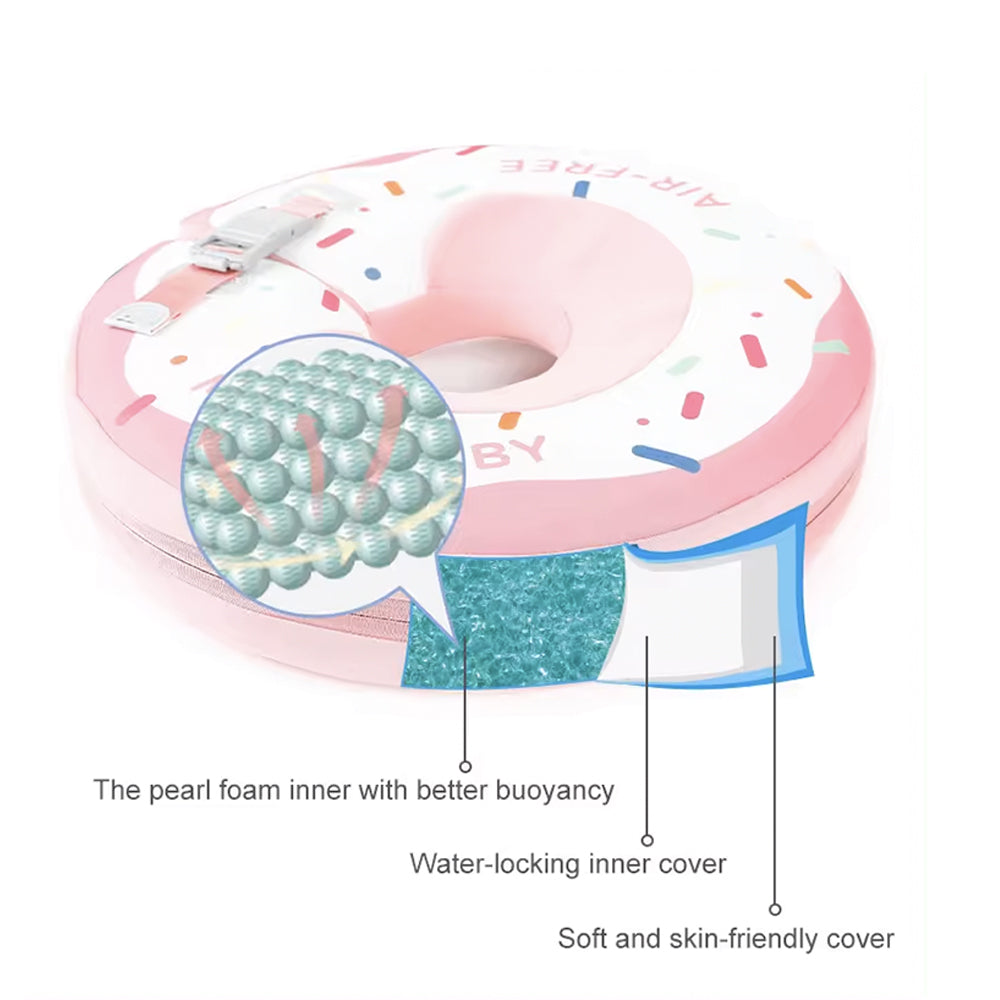 Mambobaby™ Spa nekring baby roze, niet-opblaasbaar, weergave met binnenbekleding