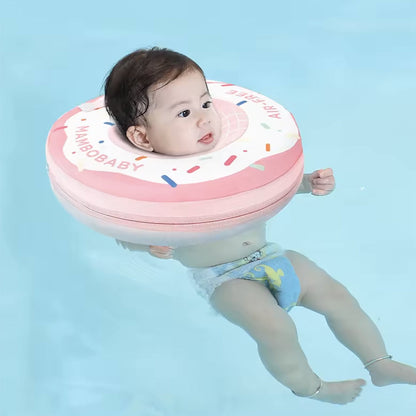Mambobaby™ Spa nekring baby roze, niet-opblaasbaar, baby zwemmend in het water