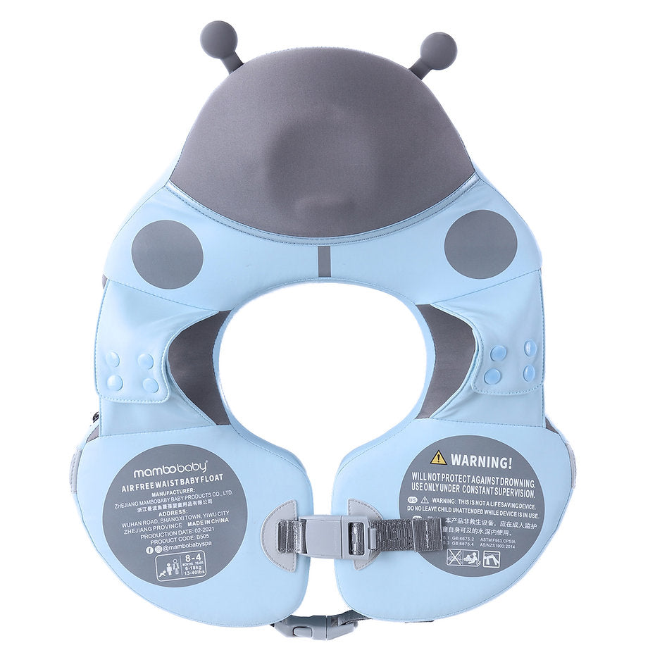 Mambobaby™ Lieveheersbeestje schouderfloat – hemelsblauwe zwemhulp met riemen, centrale gesp en...