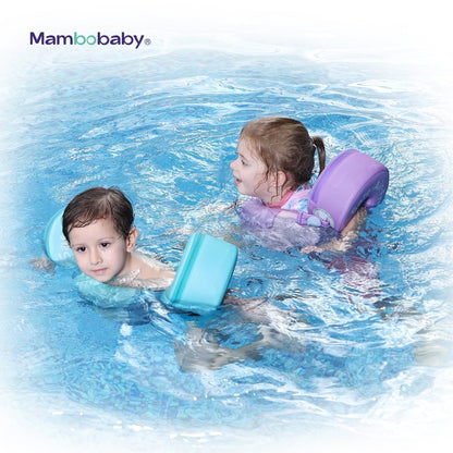 Mambobaby™ zwemhulp met opblaasbaar vest en zwemvleugels, gedragen door kinderen in het water