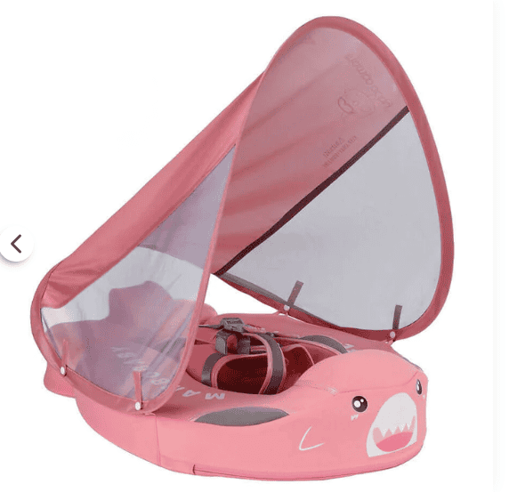Mambobaby™ Haai Baby Float – Luxe 3-in-1 Set – Originele Niet-Opblaasbare Zwemband met UV-Zonnekap (3-24 Maanden) 🦈